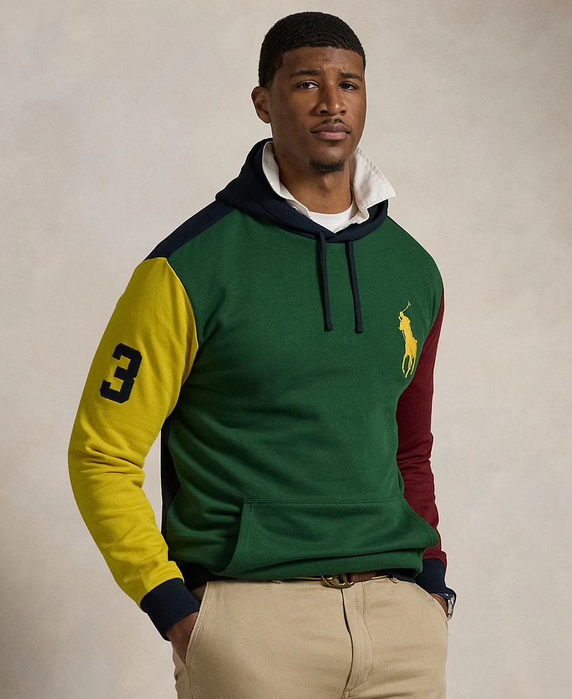 Polo Ralph Lauren Men's Big & Tall Pony Color-Blocked Fleece Hoodie