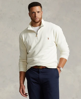 Polo Ralph Lauren Men's Big & Tall Estate-Rib Quarter-Zip Pullover