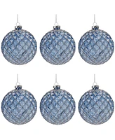 Slickblue Set of 6 Ball Ornaments for Festive Christmas Decor