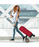 Skonyon Folding Shopping Cart Utility Hand Truck with Rolling Swivel Wheels