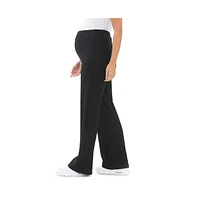 Ripe Maternity Cindy Rib Straight Leg Pant Black