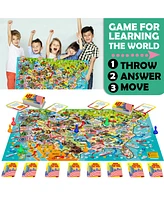 Quokka Geography Board Game for Kids 8-12, World Learning