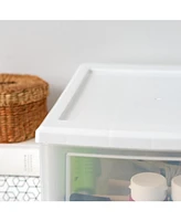 Iris Usa 7qt/1.75gal Plastic Stacking Drawer, White