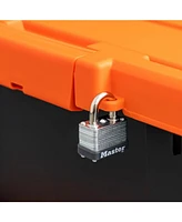 Iris 11 Gallon Heavy-Duty Plastic Storage Bins, Store-It-All Container Totes with Durable Lid and Secure Latching Buckles, Black/Orange, 2 Pack