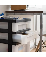 Iris -Drawer Storage Cart with Organizer Top