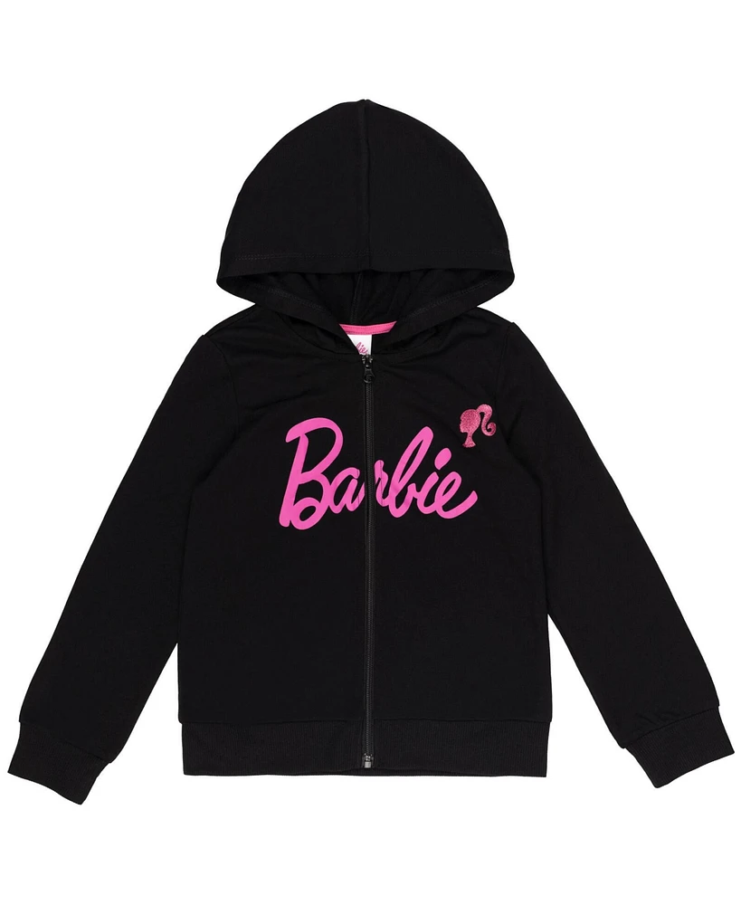 Barbie Girls French Terry Zip Up Hoodie Toddler to Big Kid