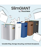 iTouchless SlimGiant Plastic Wastebasket with Handles 4.2 Gallon