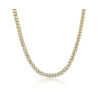 Simona Sterling Silver 5mm D-c Ice Barrel Chain - Two-Tone