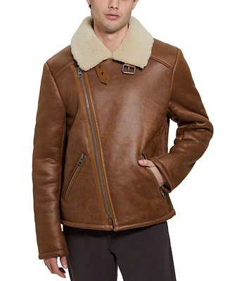 Guess Men's Toni Asymmetrical Faux Leather Jacket