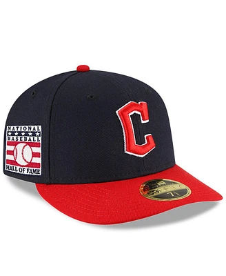 New Era Men's Navy/Red Cleveland Guardians National Baseball Hall of Fame Low Profile 59FIFTY Fitted Hat