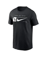 Nike Men's Black Tampa Bay Rays Fashion Graphic Swoosh T-Shirt