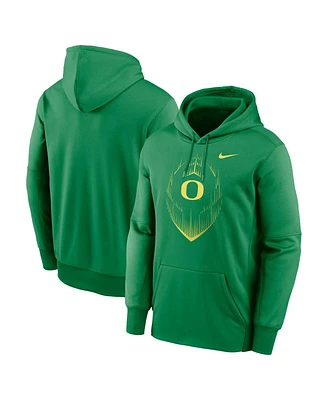 Nike Men's Green Oregon Ducks Football Icon Performance Fleece Pullover Hoodie