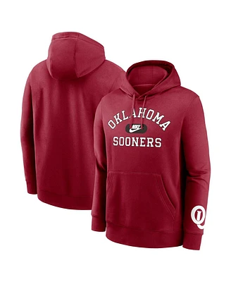 Nike Men's Crimson Oklahoma Sooners Legacy Foundational Two-Hit Club Performance Pullover Hoodie