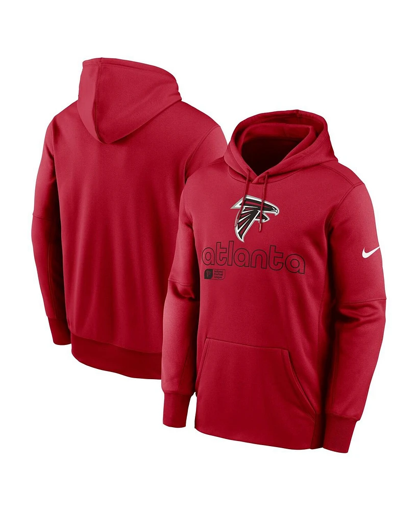 Nike Men's Red Atlanta Falcons Performance Pullover Hoodie