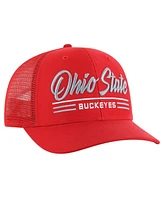 '47 Brand Men's Scarlet Ohio State Buckeyes Garner Trucker Adjustable Hat