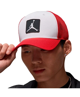 Jordan Men's White/Red Trucker Adjustable Hat