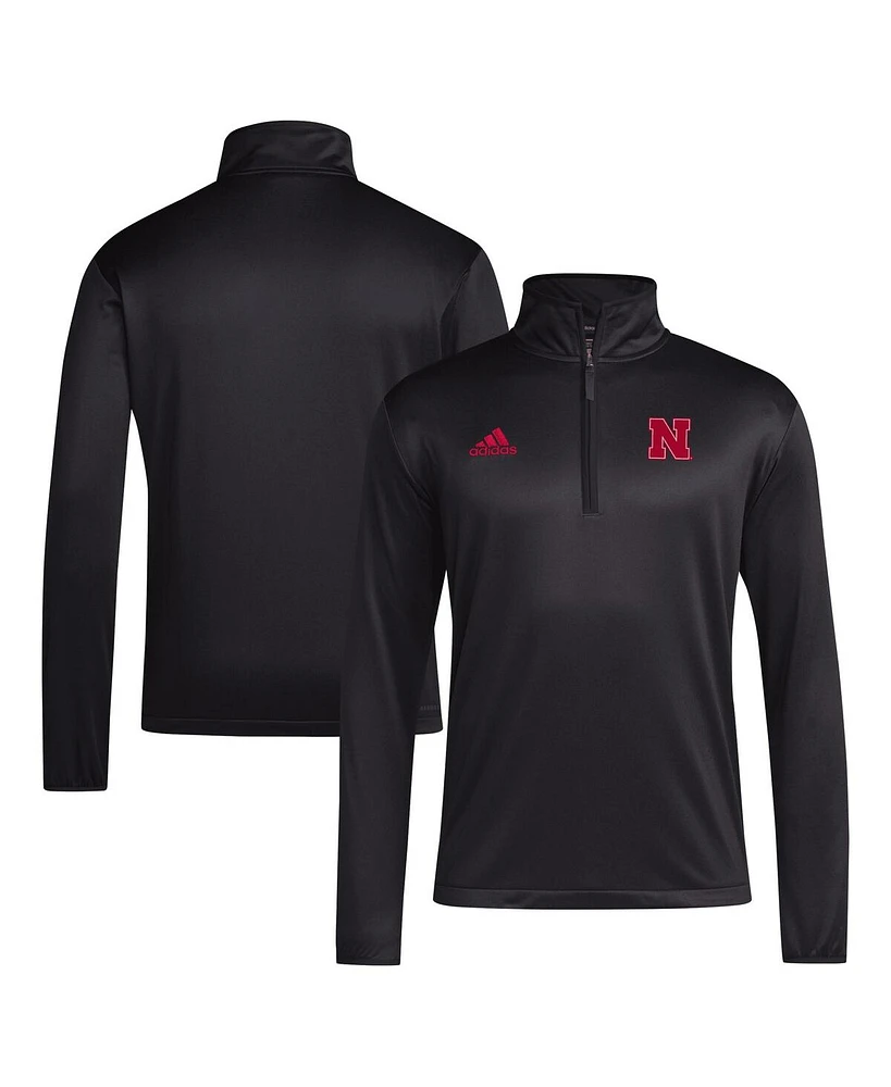 Adidas Men's Nebraska Huskers Coaches Sideline Quarter-Zip Top