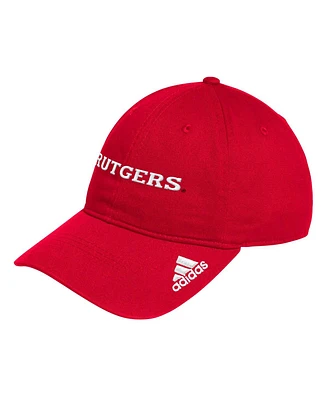 Adidas Men's Scarlet Rutgers Scarlet Knights Locker Room Wordmark Slouch Adjustable Hat