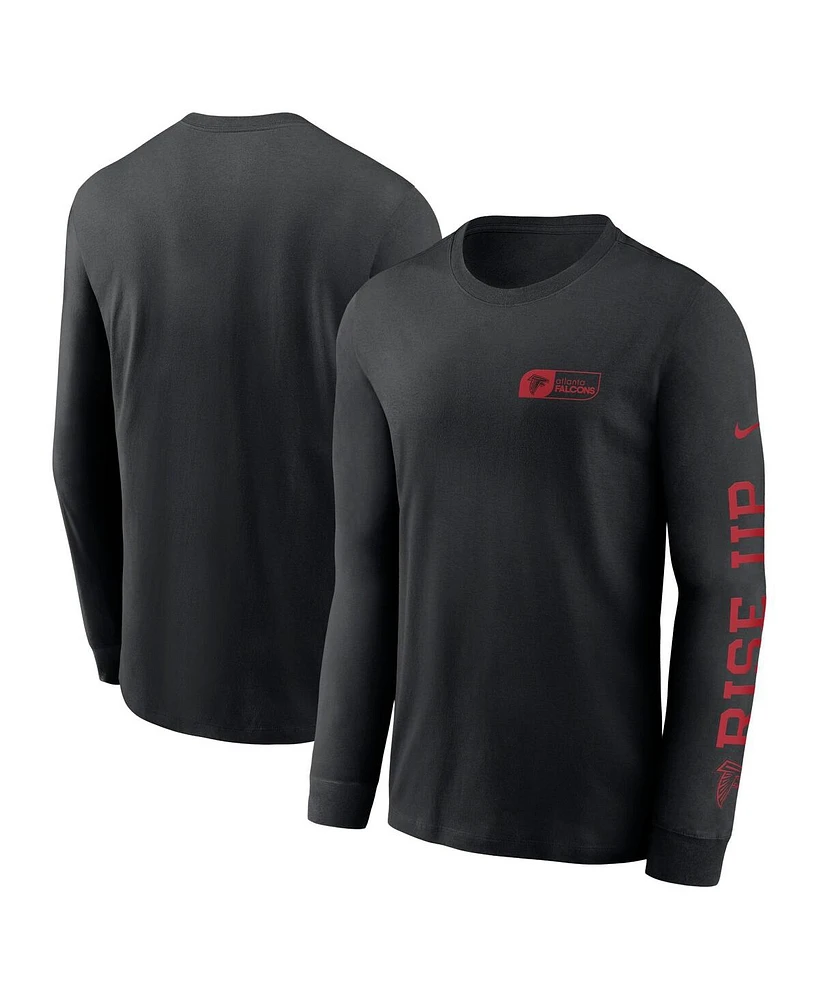 Nike Men's Black Atlanta Falcons All Out Long Sleeve T-Shirt