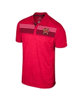 Colosseum Men's Red Maryland Terrapins Langmore Polo