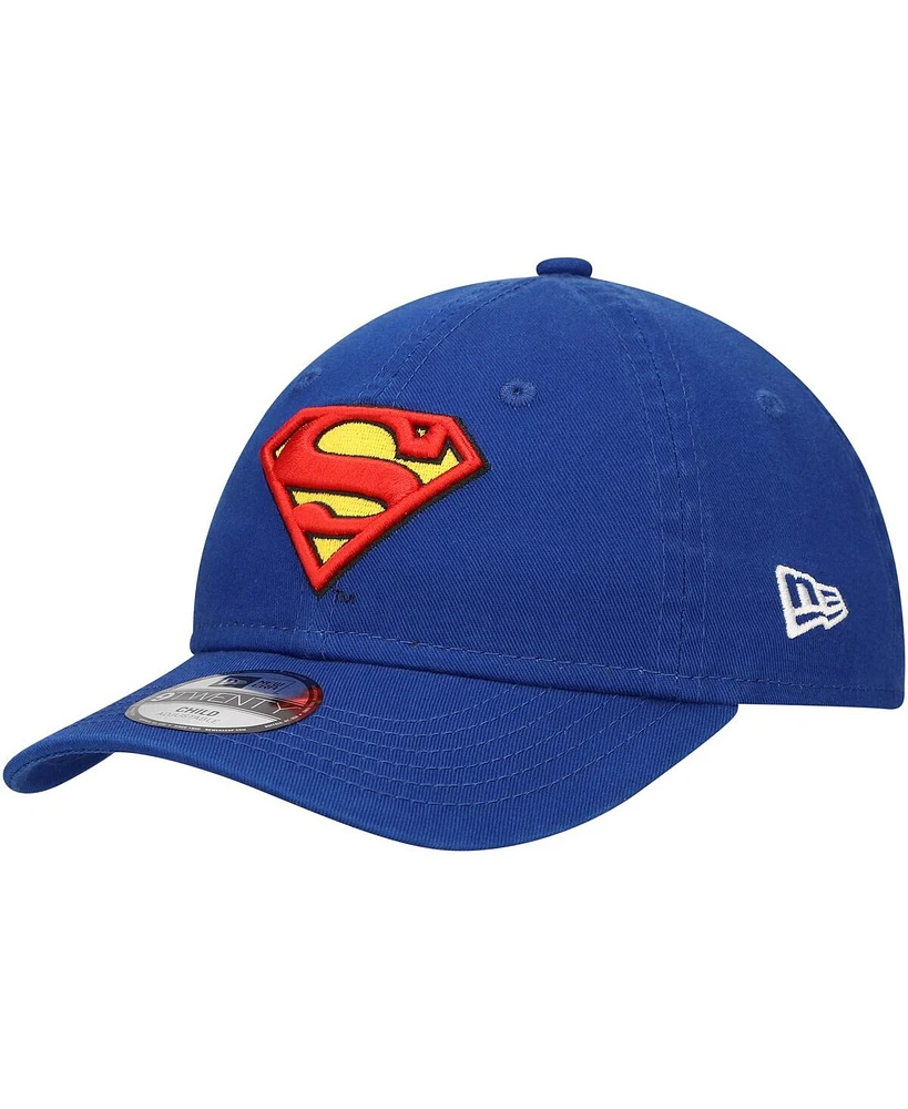 New Era Little Boys and Girls Blue Superman 9TWENTY Adjustable Hat