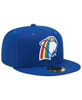 New Era Men's Blue Charleston RiverDogs Rainbows Theme Night 59FIFTY Fitted Hat