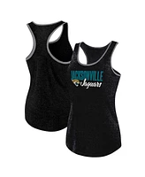 Fanatics Women's Heather Black Jacksonville Jaguars Plus Fuel Tank Top