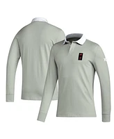 Adidas Men's 2023 Player Gray D.c. United Travel Long Sleeve Polo