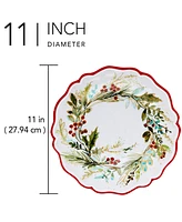 Certified International Christmas Gatherings Dinner Plates, Set of 4