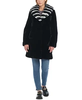 Jones New York Women's Faux-Fur Shawl-Collar Coat