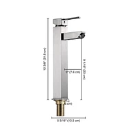 Yescom Aquaterior 1 Hole Bathroom Faucet Cold & Hot Water for Countertop Vessel Sink Nickel Diy