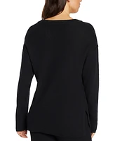 Three Dots Women's Parma Henley Long-Sleeve Top