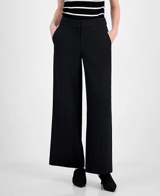 Tahari Asl Women's Wide-Leg Mid-Rise Pants