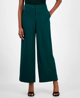 Tahari Asl Women's Wide-Leg Mid-Rise Pants