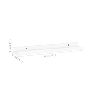 vidaXL Wall Shelves 4 pcs White 15.7"x3.5"x1.2"