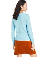 On 34th Women's Crewneck Long-Sleeve Sweater, Created for Macy's