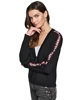 Karl Lagerfeld Paris Women's Logo-Tape Cardigan