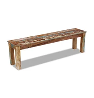 vidaXL Bench Solid Reclaimed Wood 63"x13.8"x18.1"