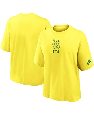 Nike Women's Yellow Oregon Ducks Boxy Legacy Established T-Shirt