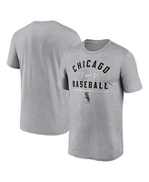 Nike Men's Heather Charcoal Chicago White Sox Arch Baseball Stack Performance T-Shirt