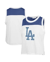 '47 Brand Women's White Los Angeles Dodgers Premier Zoey Waist Length Tank Top