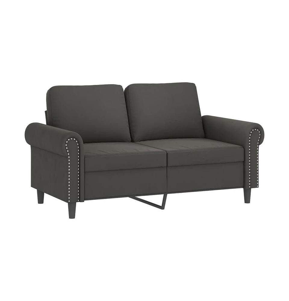 vidaXL 2-Seater Sofa Dark 47.2" Velvet