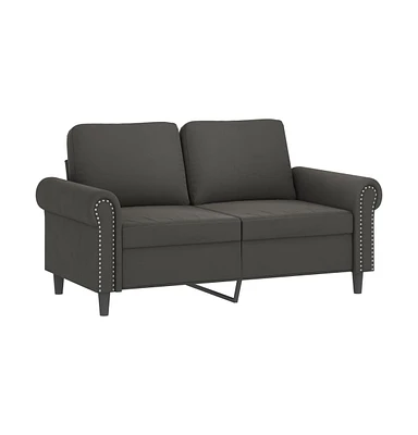 vidaXL 2-Seater Sofa Dark Gray 47.2" Velvet