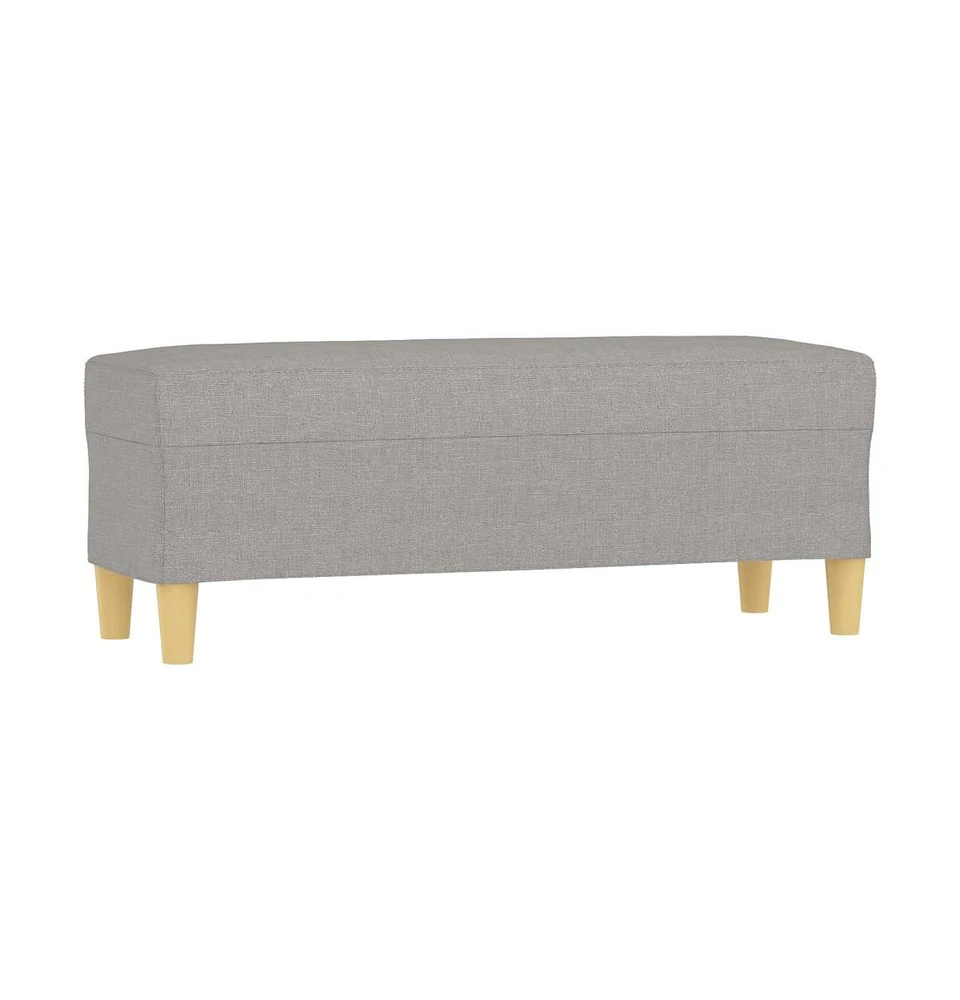 vidaXL Bench Light Gray 39.4"x13.8"x16.1" Fabric