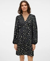 Vero Moda Women's Alea Bea Printed V-Neck Mini Dress