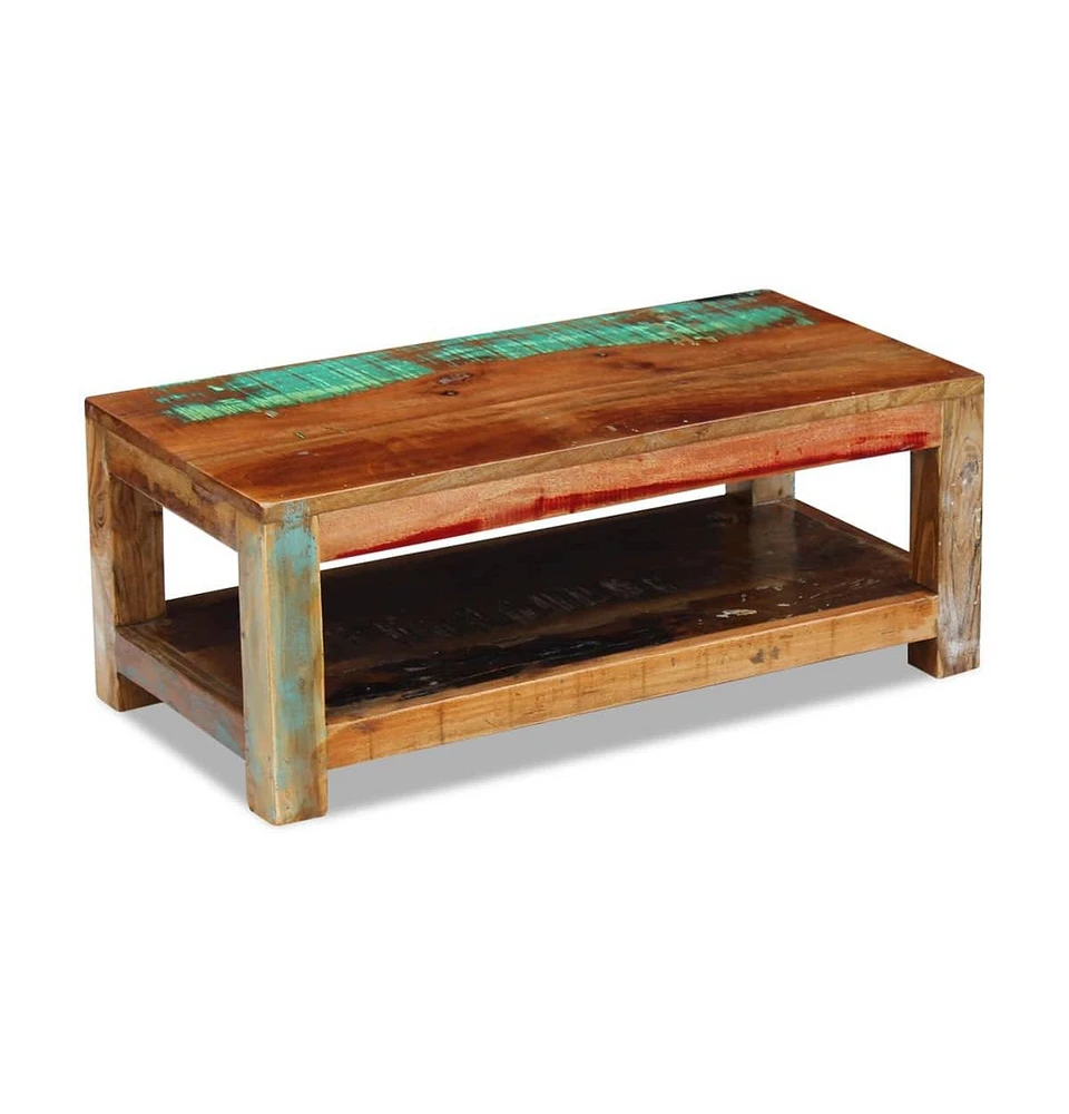 vidaXL Coffee Table Solid Reclaimed Wood 35.4"x17.7"x13.8"