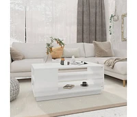Coffee Table White 40.2"x21.7"x16.9" Engineered Wood
