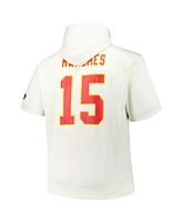 Fanatics Men's Patrick Mahomes Cream Kansas City Chiefs Big Tall Short Sleeve Hoodie T-Shirt