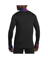 Nike Men's Black Barcelona Strike Drill 2024/25 Performance Quarter-Zip Long Sleeve Top