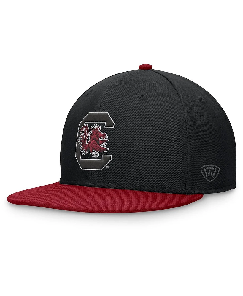 Top of the World Men's Black/Garnet South Carolina Gamecocks Rally Two-Tone Fitted Hat